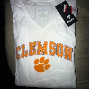 Fanatics White Clemson Long Sleeve Tee